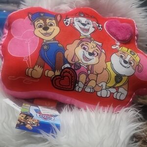 Paw Patrol Red and Pink Character Cushion